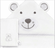 baby hooded towel + washing glove